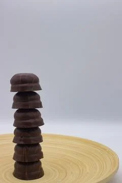 Assorted Belgian Chocolates in a Bowl Stock Photos