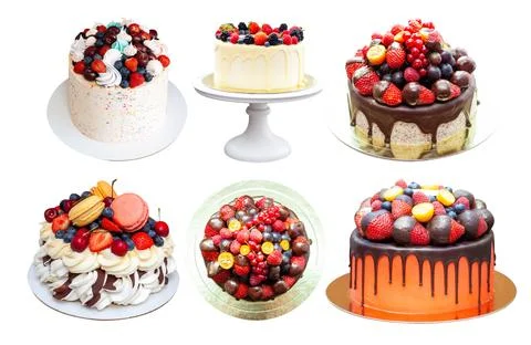 Assorted with berries 3 6 pc copy Stock Photos