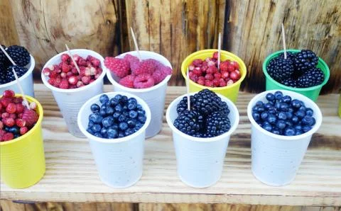 Assorted berries Stock Photos