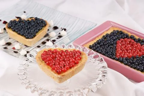 Assorted berry tarts Stock Photos