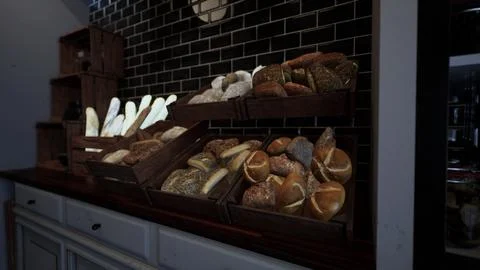 Assorted Bread Display Case Stock Illustration