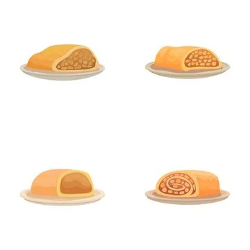 Assorted bread rolls vector illustrations Stock Illustration