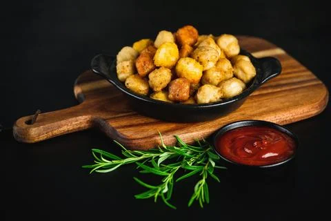 Assorted Breaded Chicken nuggets.Semi-finished chicken variety chicken nuggets Foto stock