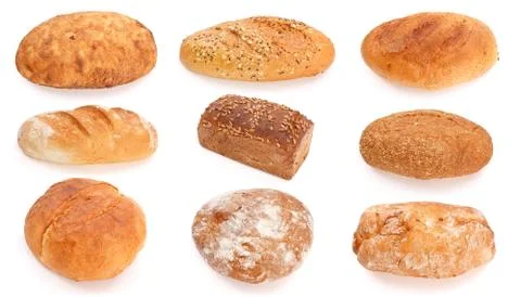 Assorted breads Stock Photos
