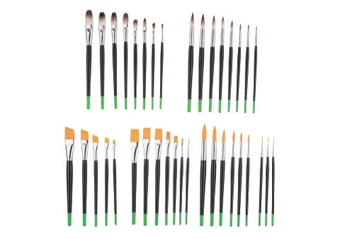 Assorted Brushes Stock Photos