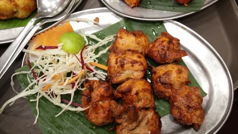 Assorted-chicken-kebabs-5 Stock Footage 95661864