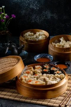 Assorted Chinese Dimsum Foto stock
