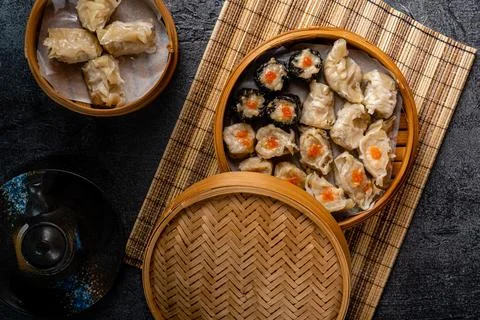 Assorted Chinese Dimsum Stock Photos
