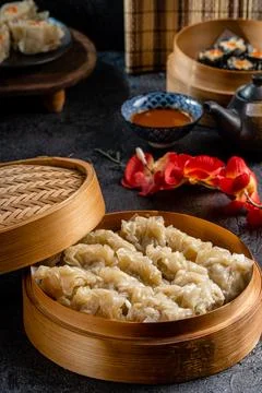 Assorted Chinese Dimsum Stock Photos