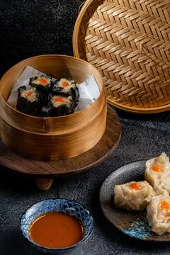 Assorted Chinese Dimsum Stock Photos