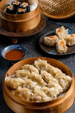 Assorted Chinese Dimsum Stock Photos