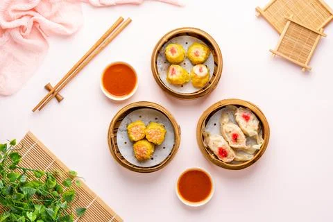 Assorted Chinese Dimsum Stock Photos