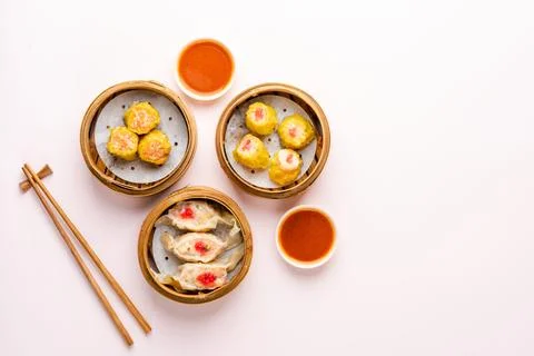 Assorted Chinese Dimsum Stock Photos