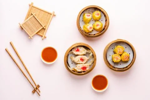 Assorted Chinese Dimsum Stock Photos