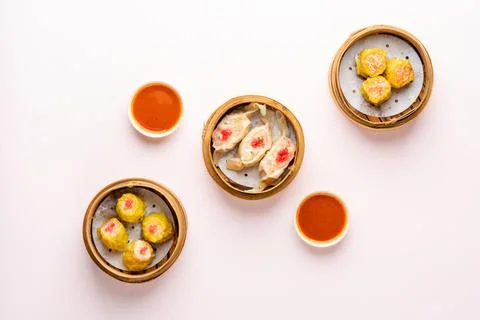 Assorted Chinese Dimsum Stock Photos