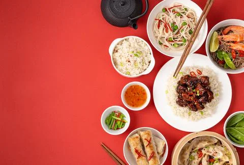 Assorted Chinese dishes Foto stock