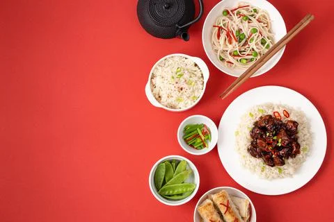 Assorted Chinese dishes Stock Photos