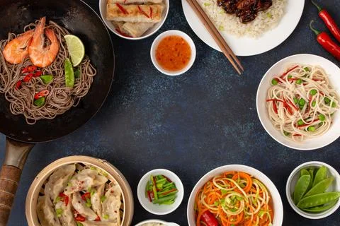 Assorted Chinese dishes Foto stock