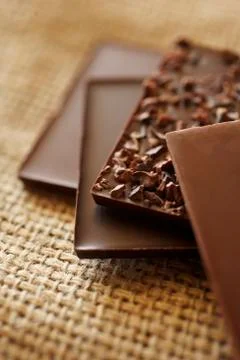 Assorted Chocolate Bars Stock Photos