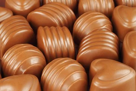 Assorted chocolate candies background Foto stock