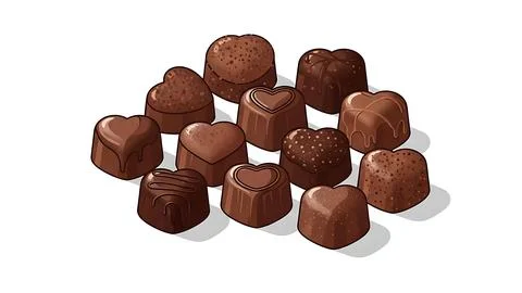 Assorted chocolate candies Stock Illustration