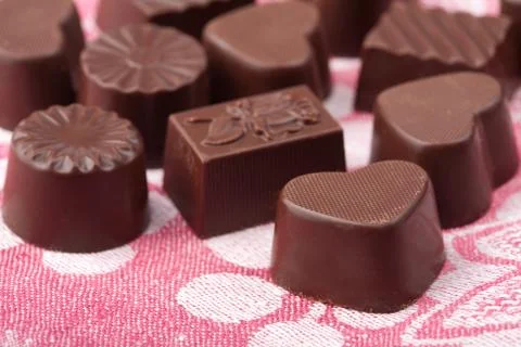 Assorted chocolate candies Stock Photos