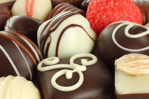 Assorted chocolate candies . Stock Photos