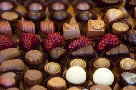 Assorted chocolate candies Stock Photos