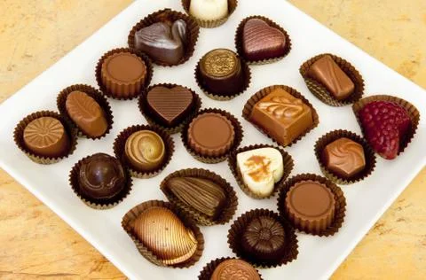 Assorted chocolate candies Stock Photos