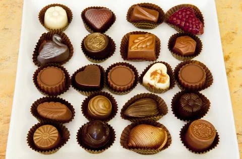 Assorted chocolate candies Stock Photos