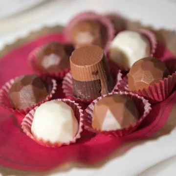 Assorted chocolate candies Stock Photos