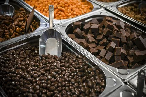 Assorted chocolate candies Stock Photos