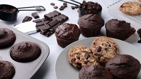 Assorted chocolate product background Stock Footage 262584216