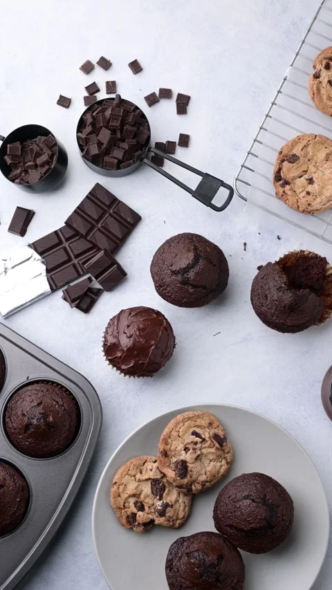 Assorted chocolate product background Stock Footage 262584707