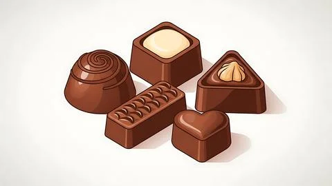 Assorted chocolate treats Stock Illustration