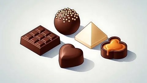 Assorted chocolate treats Stock Illustration