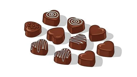 Assorted chocolate treats Stock Illustration