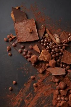 Assorted chocolate truffles Stock-Fotos
