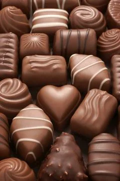 Assorted chocolates Stock Photos