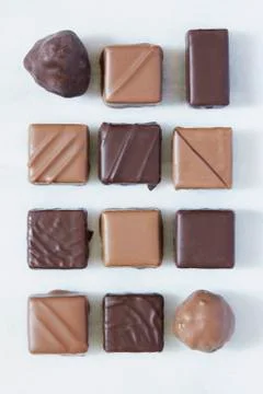 Assorted chocolates Stock Photos