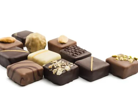 Assorted chocolates Foto stock