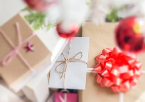 Assorted Christmas presents Stock Photos