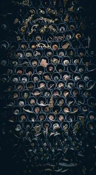 Assorted Color Scrolls on Rack Stock Photos