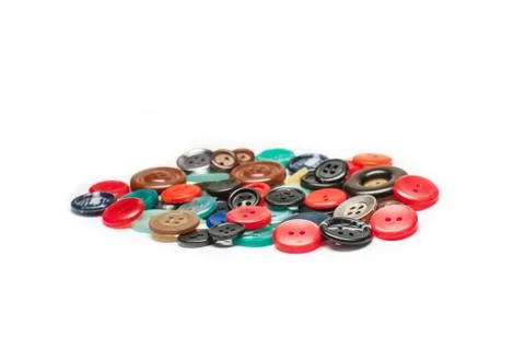 Assorted Of Colorful Buttons Stock Photos