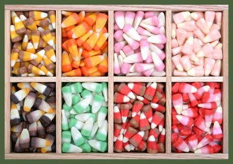 Assorted colorful candy Stock Photos