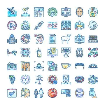Assorted colorful hand drawn doodle sketch icons set Stock-Illustration