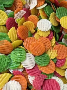 Assorted Colorful Papad Stock Photos
