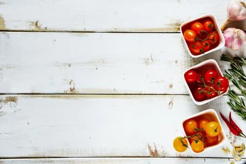 Assorted colorful tomatoes Stock Photos