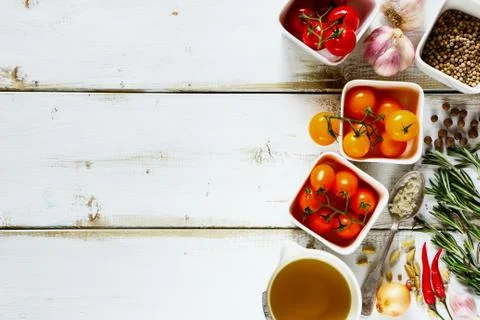 Assorted colorful tomatoes Stock Photos