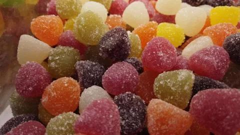 Assorted colourful candies Stock Photos